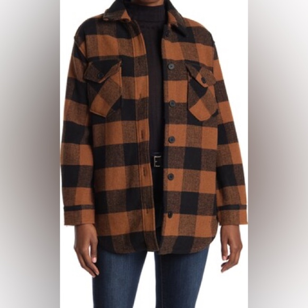 Buffalo Plaid Shirt Jacket
